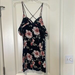 Kendall & Kylie Black and White Floral Dress